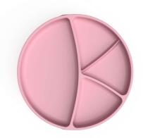 Everyday Baby Suction Plate  Art.10515 Purple Rose  Silikona trauks ar nodalījumiem