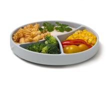 Everyday Baby Suction Plate  Art.10516 Mint Green  Silikona trauks ar nodalījumiem