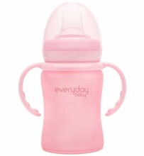 Kasdienio kūdikio rankena „Easy Grip“. 10428 Rožinės rožinės buteliuko rankenos (2 vnt.) 6m +