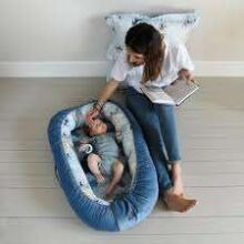 Voksi®  Baby Nest Premium Art.11008156 Light Grey Flying Гнездышко – кокон для новорожденных Babynest