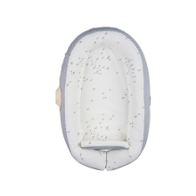 Voksi®  Baby Nest Premium Art.11008156 Light Grey Flying Гнездышко – кокон для новорожденных Babynest