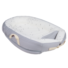 Voksi®  Baby Nest Premium Art.11008156 Light Grey Flying Гнездышко – кокон для новорожденных Babynest