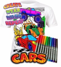 Splat Planet T-Shirt Cars Art.SP70051 Bērnu t-krekls ar flomasteriem