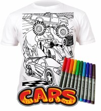 Splat Planet T-Shirt Cars Art.SP70051 Детская футболка с фломастерами