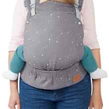 KinderKraft'20 Huggy Stars Art.KKNHUGGGRY0000 Сумка переноска кенгуру 2 в 1 ( 3,5 до 20 кг)