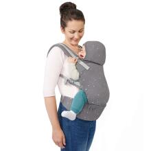 KinderKraft'20 Huggy Stars Art.KKNHUGGGRY0000 Сумка переноска кенгуру 2 в 1 ( 3,5 до 20 кг)