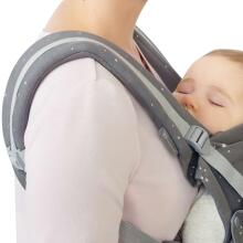 KinderKraft'20 Huggy Stars Art.KKNHUGGGRY0000 Сумка переноска кенгуру 2 в 1 ( 3,5 до 20 кг)