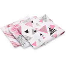 Sensillo Muslin Diaper Art.121237 Pink Высококачественная муслиновая пелёнка для лица, 3 шт. (70x80 см)