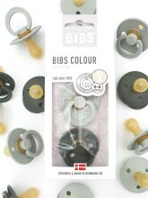 Bibs Colour Art.121317 Sage/Hunter Green  Apaļš māneklītis (knupītis) no 100% naturāla (dabas) kaučuka no 0-6 mēn. (2 gb.)