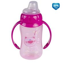 CANPOL BABIES CUTE ANIMALS Art.56/512 Pink mācību krūze ar silikona uzgali 6m+