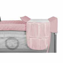 Lionelo Flower Art.122459 Flamingo  Manēža - ceļojumu gultiņa ar 2 augstumiem (līmeniem)