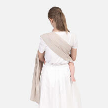 La bebe™ Nursing Sling Cotton Art.122958 Light Beige Слинг - платок с кольцами (для детей до 36 месяцев) + ПОДАРОК (минирюкзачек)