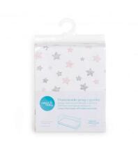 Palags jersī ar gumiju PINK STARS 120x60 cm CEBA BABY (823) Akcija