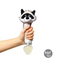 BabyOno Racoon Rocky with teether Art.746 Велюровая игрушка с пищалкой и прорезывателем