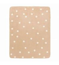 Sedziņa (sega)/plediņš kokvilnas 100x150 cm ECRU/BEIGE SPOTS KB-025 Womar