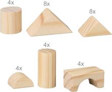 Relaxdays Wooden Building Blocks Art.123809 Деревянные кубики,100 шт.