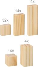 Relaxdays Wooden Building Blocks Art.123809 Деревянные кубики,100 шт.