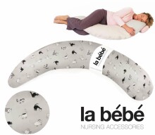 La Bebe™ Moon Maternity Pillow Art.12609 Cats Liels spilvens grūtniecēm ar memory foam (īpaši mīksts un kluss pildījums, kas pielagojas ķermenim) 195cm