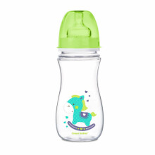 CANPOL BABIES wide neck anti-colic bottle  EasyStart Colourful Animals Art. 35/204 Антиколиковая бутылочка для кормления, 300 ml