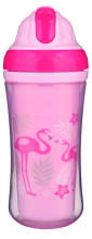 CANPOL BABIES sport cup with silicone straw Flamingo 260ml, 74/050