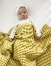 La bebe™ Waffle Set Art.126548 Yellow 100x75 cm