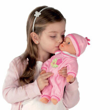„BAMBOLINA“ minkšta žaislinė lėlė su bučiniu, 33cm, BD220PRKS
