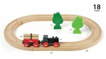 BRIO Mazs, kravas vilciens ar vagonu priekš mežsaimniecības, 33042