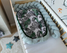 Baby Love Babynest Premium Palms Art.127367 Гнездышко – кокон для новорожденных Babynest