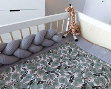 La bebe™ Cotton Border (320) Art.127372 Grey Плетёный бортик-охранка (косичка) для кроватки 320 cм