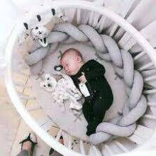 La bebe™ Cotton Border (320) Art.127372 Grey Плетёный бортик-охранка (косичка) для кроватки 320 cм