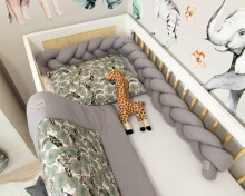„Baby Love Premium Safari Giraffe Art.127375“ kūdikių medvilnės lovos skalbinių komplektas iš 2 dalių [užvalkalas su pagalve]