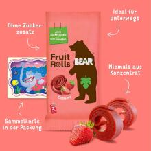 Bear Fruit Rolls  Art.127908 Фруктовые рулеты со вкусом клубники , 20 г