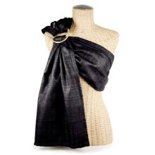 La bebe™ Nursing Sling VIP Linen Art.127911 Black Слинг из натурального льна с кольцами (для детей до 36 месяцев) + мешочек для хранения