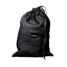 La bebe™ Nursing Sling VIP Linen Art.127911 Black Слинг из натурального льна с кольцами (для детей до 36 месяцев) + мешочек для хранения