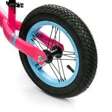 Meteor® Balance Bike Art.	22532 Pink Bērnu skrējritenis ar metālisko rāmi un ar piepūšamajiem riteņiem 12''