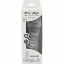 „Twistshake Anti Colic“ art. 128084 „Pastel Grey“ buteliukas nuo kolikų, 260 ml