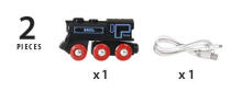 BRIO RAILWAY uzlādējams vilciens ar micro USB kabeli, 33599