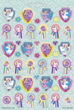 TOTUM uzlīmju komplekts Unicorn Sticker Book, 4 loksnes, 071117