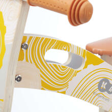 KinderKraft'21 Runner Natural Yellow Art.KRRUNN00YEL0000  Детский велосипед/бегунок с деревянной рамой