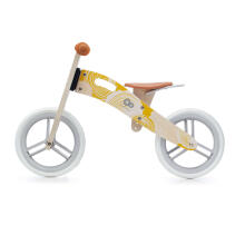 KinderKraft'21 Runner Natural Yellow Art.KRRUNN00YEL0000  Детский велосипед/бегунок с деревянной рамой