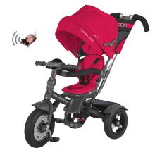 Aga Design Hamilton Air Trike Art.T503 Red Детский трехколесный интерактивный велосипед c ручкой управления , крышей и надувными колёсами