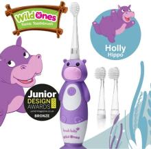 Brush Baby WildOne Hippo Art.BRB236	 lādējama soniskā zobu birste 0-10 gadiem