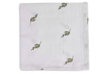 La bebe™ Muslin Mouth Cloth Stripe & Olive Leaf Green GOTS Art.537-848-66094 - Augstākās kvalitātes muslina autiņš sejai, 1 gb. ( 31x31 cm)