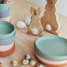 Jollein Dinner Set Silicone Ash Green Art.705-007-00095 Silikona trauku komplekts