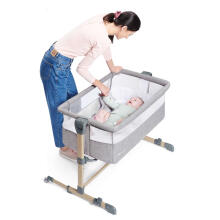 KinderKraft'21 Neste Air Art.KKLNEAIRGRY00W Grey Wood Bērnu gultiņa 2 in 1