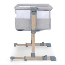 KinderKraft'21 Neste Air Art.KKLNEAIRGRY00W Grey Wood Bērnu gultiņa 2 in 1