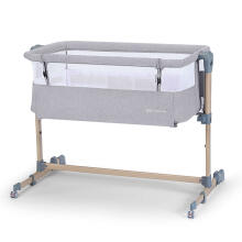 KinderKraft'21 Neste Air Art.KKLNEAIRGRY00W Grey Wood Bērnu gultiņa 2 in 1