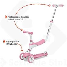Mondo Scribble 5 in 1 Scooter Art.28575 Pink Skrejritenis ar rokturi 5 in1