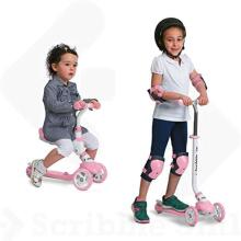 Mondo Scribble 5 in 1 Scooter Art.28575 Pink Skrejritenis ar rokturi 5 in1
