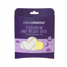 CLEVAMAMA ClevaFoam® bērnu spilvenu pārvalks Grey, 3305